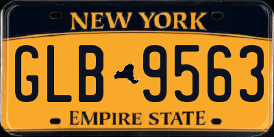NY license plate GLB9563
