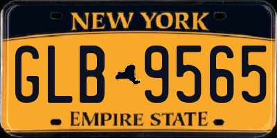 NY license plate GLB9565