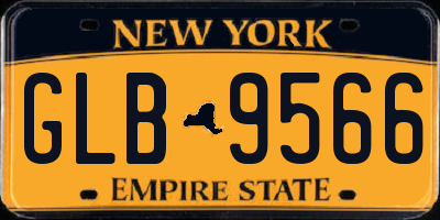 NY license plate GLB9566