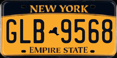 NY license plate GLB9568
