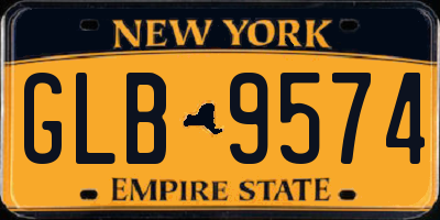 NY license plate GLB9574