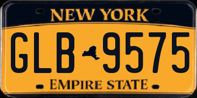 NY license plate GLB9575
