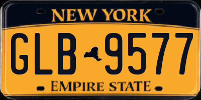 NY license plate GLB9577