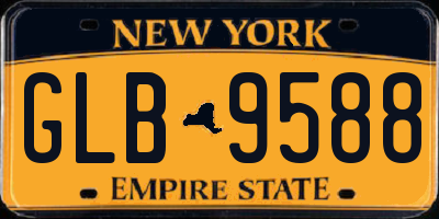 NY license plate GLB9588
