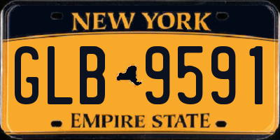 NY license plate GLB9591