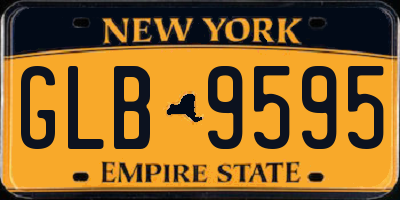 NY license plate GLB9595