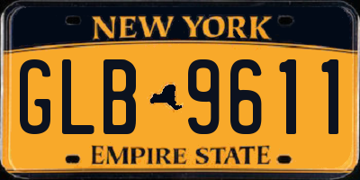 NY license plate GLB9611
