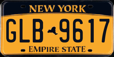 NY license plate GLB9617