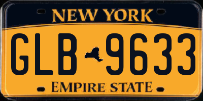 NY license plate GLB9633