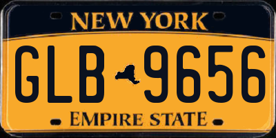 NY license plate GLB9656
