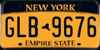 NY license plate GLB9676
