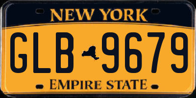 NY license plate GLB9679