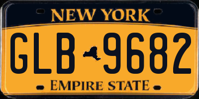 NY license plate GLB9682