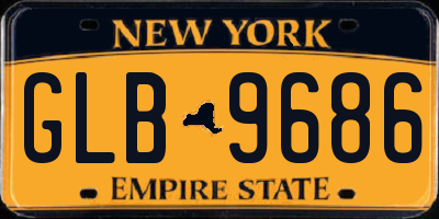 NY license plate GLB9686