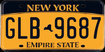 NY license plate GLB9687