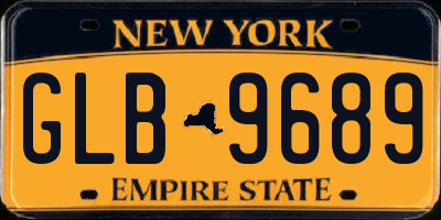 NY license plate GLB9689