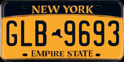 NY license plate GLB9693