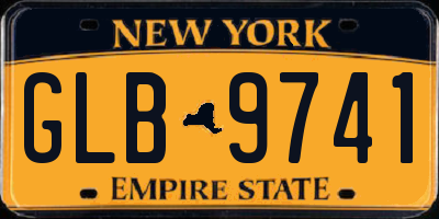 NY license plate GLB9741