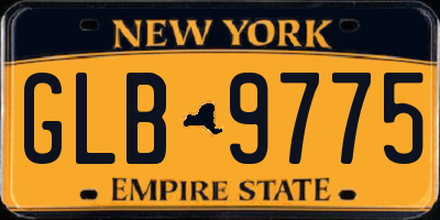 NY license plate GLB9775