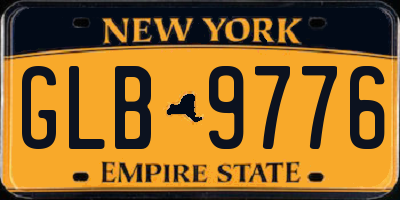 NY license plate GLB9776