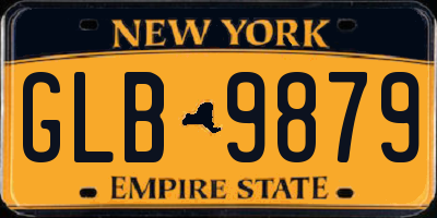 NY license plate GLB9879