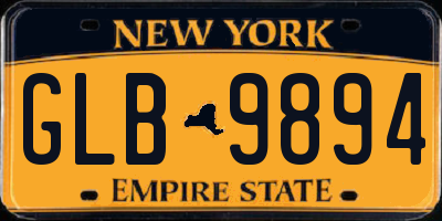 NY license plate GLB9894