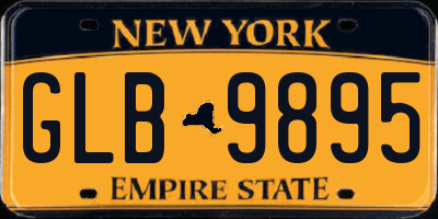 NY license plate GLB9895
