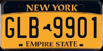 NY license plate GLB9901