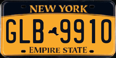 NY license plate GLB9910