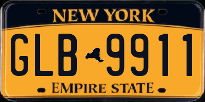 NY license plate GLB9911