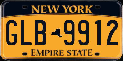 NY license plate GLB9912