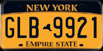 NY license plate GLB9921