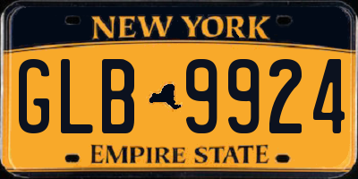 NY license plate GLB9924