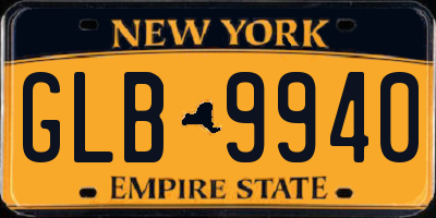 NY license plate GLB9940