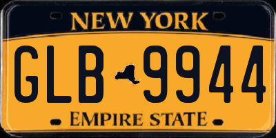 NY license plate GLB9944