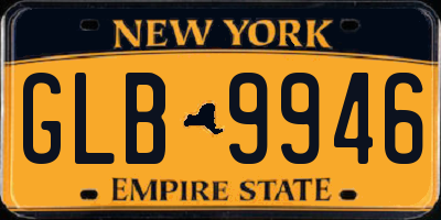 NY license plate GLB9946