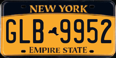 NY license plate GLB9952