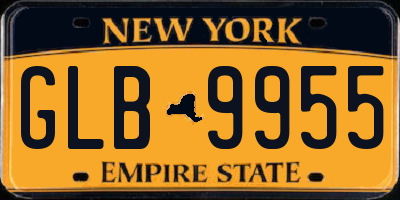 NY license plate GLB9955