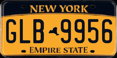 NY license plate GLB9956
