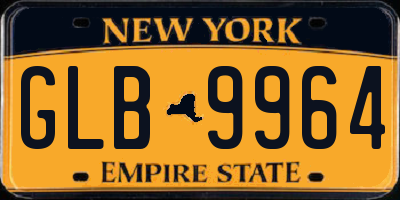 NY license plate GLB9964