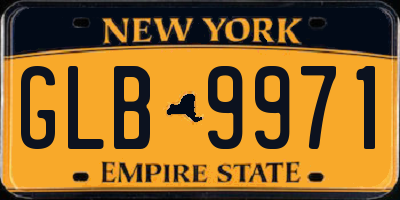 NY license plate GLB9971
