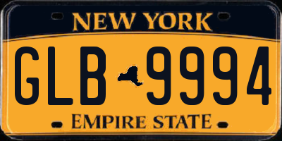 NY license plate GLB9994