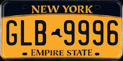NY license plate GLB9996