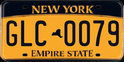 NY license plate GLC0079