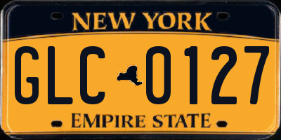 NY license plate GLC0127