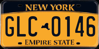 NY license plate GLC0146