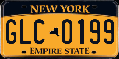 NY license plate GLC0199