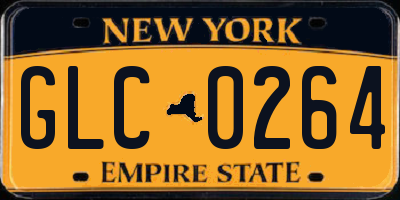 NY license plate GLC0264