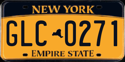 NY license plate GLC0271