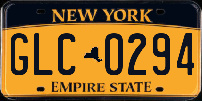 NY license plate GLC0294